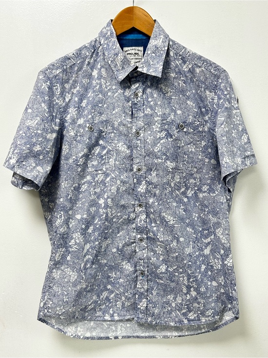 Project Raw Other - Projek Raw Men’s Botanical Floral Sketch Print Shirt Size‎ M 100% Cotton